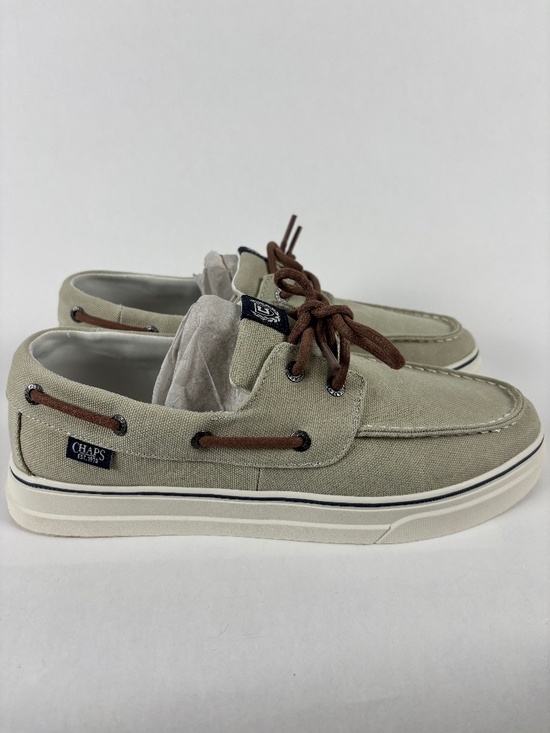 Chaps, Canvas Boat Shoes, Men\'s 9,, Tan Lace Up, Casual Deck, Memory Foam main image 6